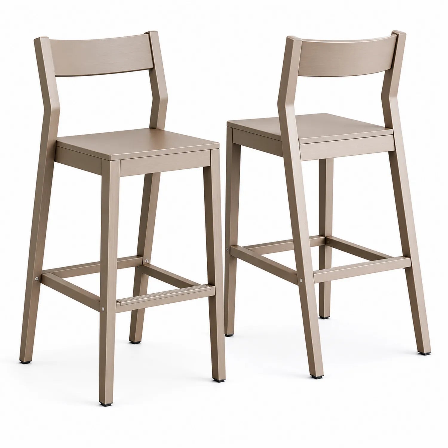 2er Set Barhocker Metall Beige