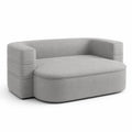 Zweisitzersofa aus Stoff mit Polsterung Grau 150x85x70cm