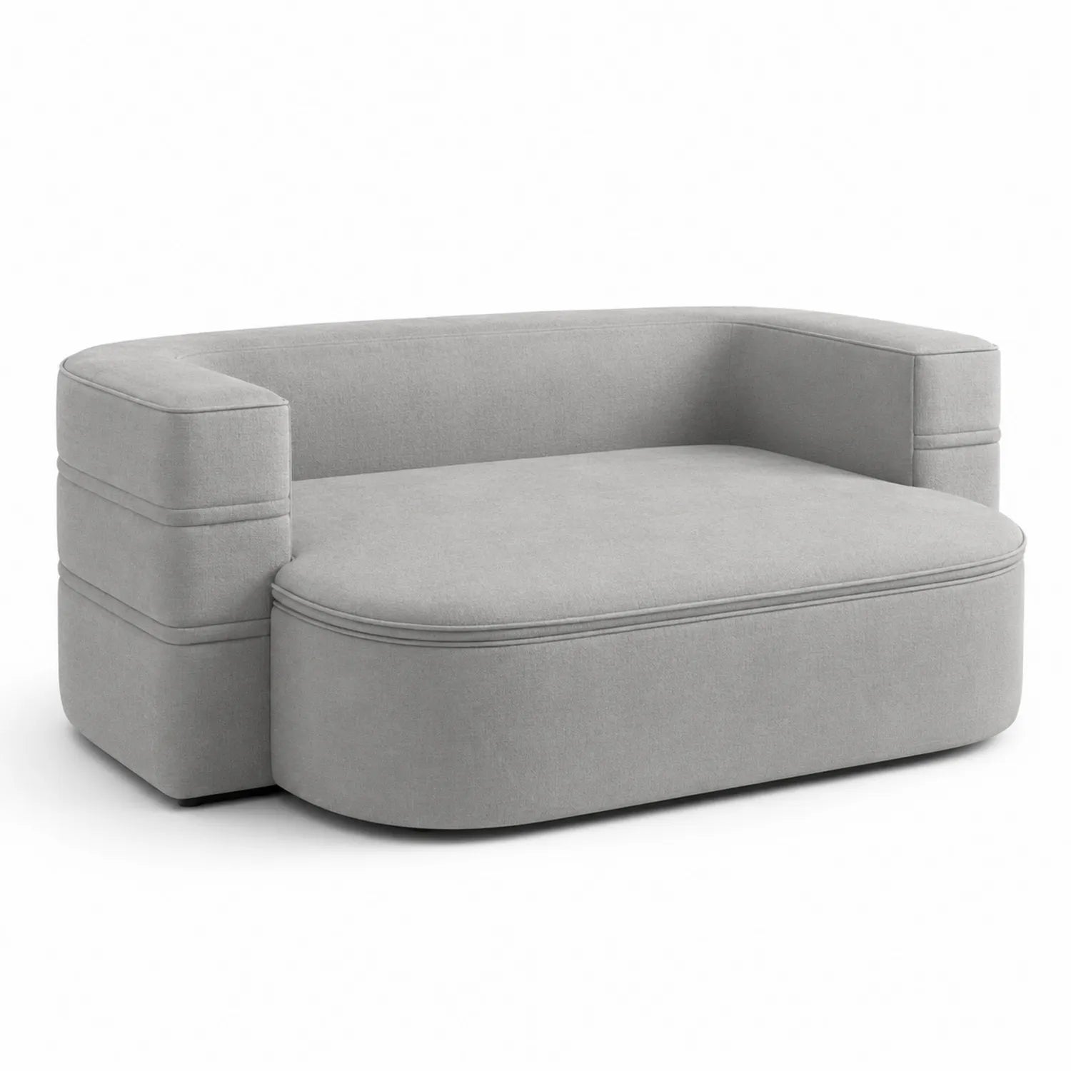 Zweisitzersofa aus Stoff mit Polsterung Grau 150x85x70cm