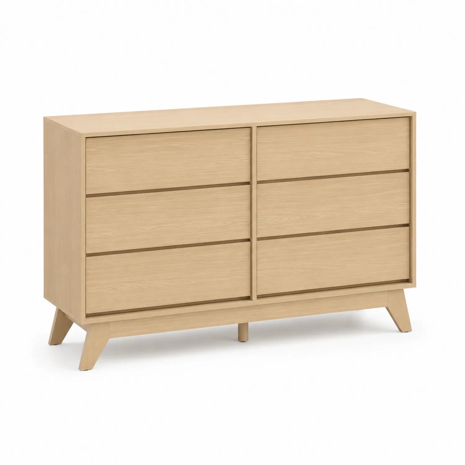 Kommode mit 6 Schubladen aus Eichenholz, 120cm